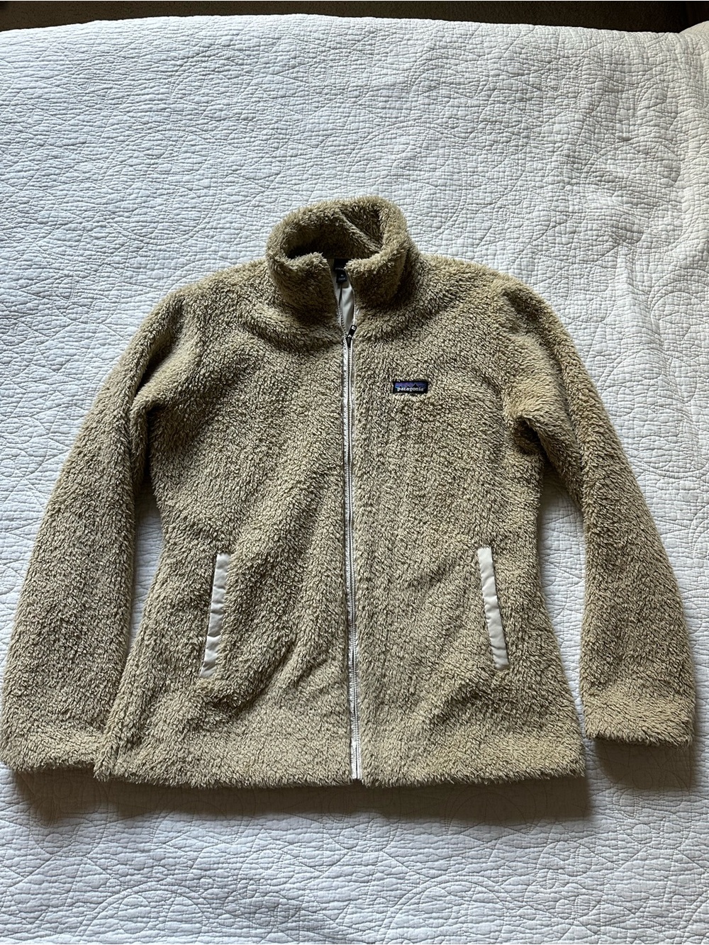 Patagonia Tan Fuzzy Sherpa Full-Zip Jacket